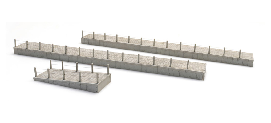 Quai de gare modulaire NS, époques III-V H0 1:87 Kit de construction en résine et pièces gravées, non peintes Artitec 10.393  