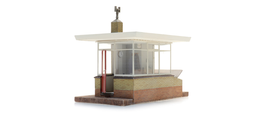Passage à niveau poste W32 H0 1:87 Kit de construction en résine et pièces gravées, non peintes Artitec 10.395  