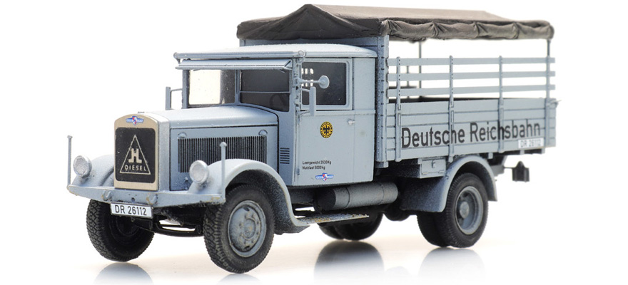 Hansa Lloyd Merkur Deutsche Reichsbahn H0 1:87 Kit de construction en résine et pièces gravées, non peintes Artitec 10.401  