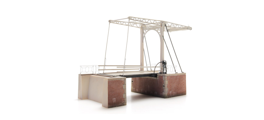 Pont basculant H0 1:87 Kit de construction en résine et pièces gravées, non peintes Artitec 10.402  