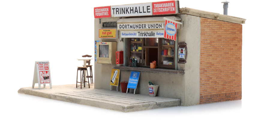 Salle de boisson H0 1:87 Kit de construction en résine et pièces gravées, non peintes Artitec 10.416  