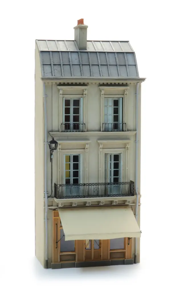 Façade du magasin de la famille Dupont H0 1:87 Kit de construction en résine et pièces gravées, non peintes Artitec 10.432  