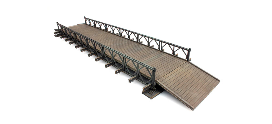 Bailey Bridge standard bridge H0 1:87 Kit en plastique, non peint Artitec 1870140  