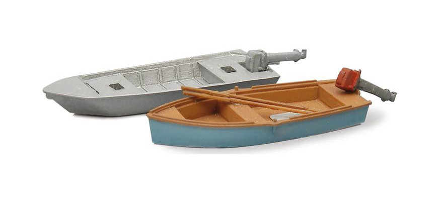 Bateaux de pêche MODERN 2 pcs H0 1:87 Modèle fini en résine, peint Artitec 387.10  