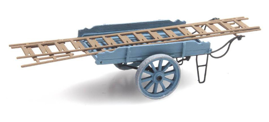 Chariot à échelle bleu H0 1:87 Modèle fini en résine, peint Artitec 387.24-BL  