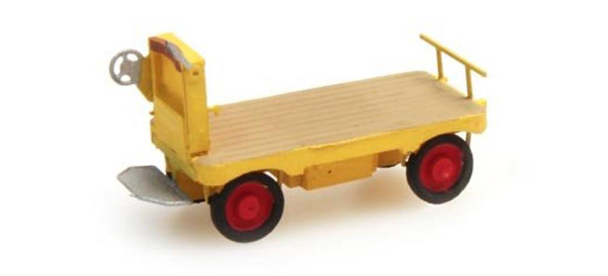 Diable électrique pour quai de gare jaune H0 1:87 Modèle fini en résine, peint Artitec 387.31-YW  