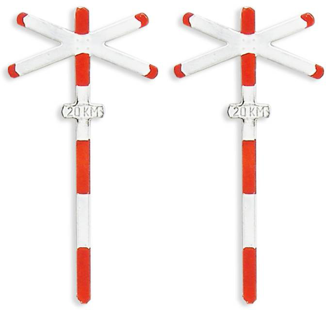 Croix de Saint-André à voie unique 2 pces H0 1:87 Modèle fini en pièces gravées, peint Artitec 387.53  