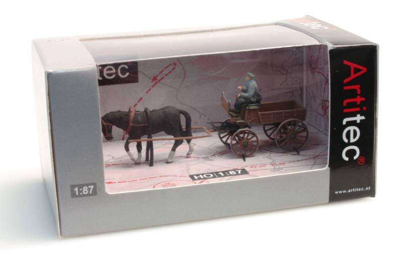 Charrette de marché allemande H0 1:87 Modèle fini en résine, peint Artitec 387.57  