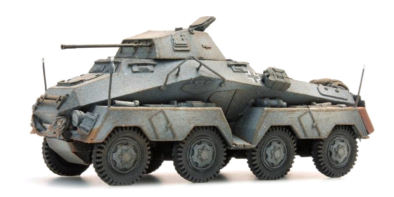 WM Sdkfz 231 8-roue 20mm gris-camouflage d'hiver H0 1:87 Modèle fini en résine, peint Artitec 387.71-WG  