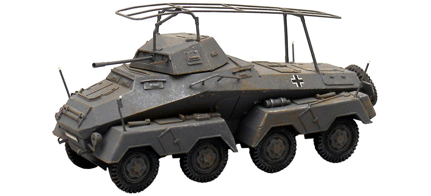 WM Sdkfz 232 8-roues 20mm gris H0 1:87 Modèle fini en résine, peint Artitec 387.72-GR  