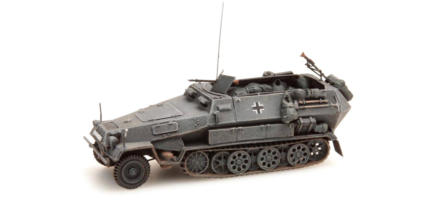 WM Sd. Kfz 251/1 B gris H0 1:87 Modèle fini en résine, peint Artitec 387.73-GR  