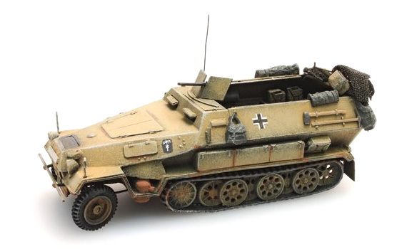 WM Sd. Kfz 251/1B Afrikakorps-jaune H0 1:87 Modèle fini en résine, peint Artitec 387.73-YW  