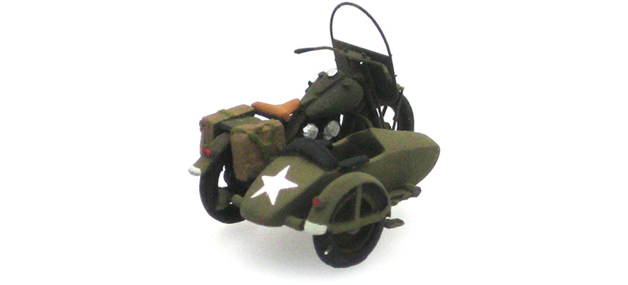 US Motor cycle + sidecar H0 1:87 Modèle fini en résine, peint Artitec 387.80  