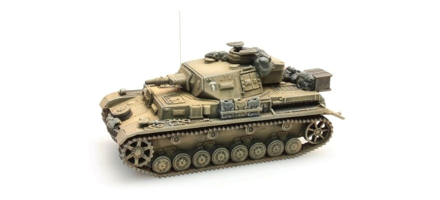 WM PzKampfwg IV F1 Afrikakorps jaune H0 1:87 Modèle fini en résine, peint Artitec 387.107-YW  