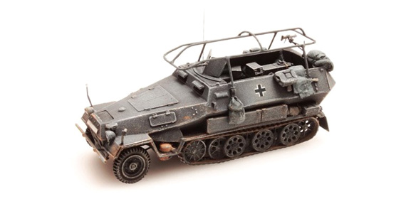 WM Sd. Kfz 251/3B Funkw. gris H0 1:87 Modèle fini en résine, peint Artitec 387.110-GR  