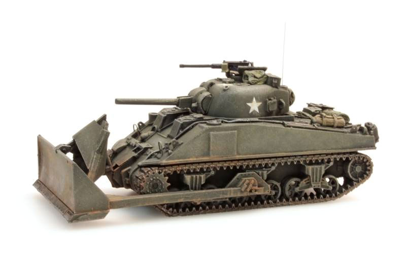 US/UK Sherman M4 ""Dozer"" (tracteur) H0 1:87 Modèle fini en résine, peint Artitec 387.116  