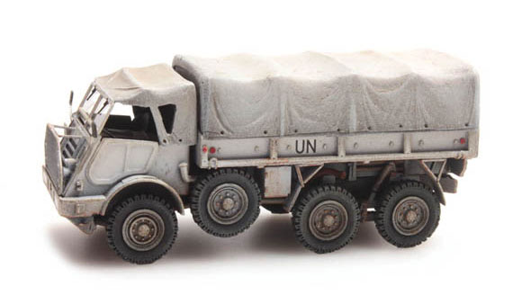 NL DAF YA 328 Cargo UNIFIL H0 1:87 Modèle fini en résine, peint Artitec 387.157  