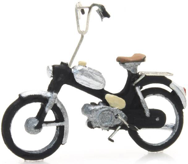 Vélo à moteur : Puch noir H0 1:87 Modèle fini en résine, peint Artitec 387.267  