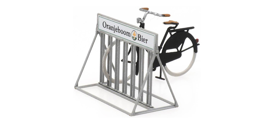 Supports à vélos Oranjeboom H0 1:87 Modèle fini en résine, peint Artitec 387.272  