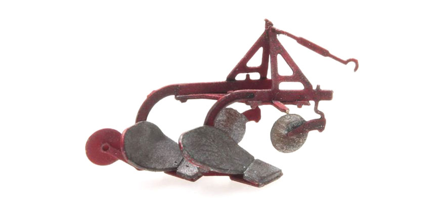 Charrue rouge H0 1:87 Modèle fini en résine, peint Artitec 387.279  