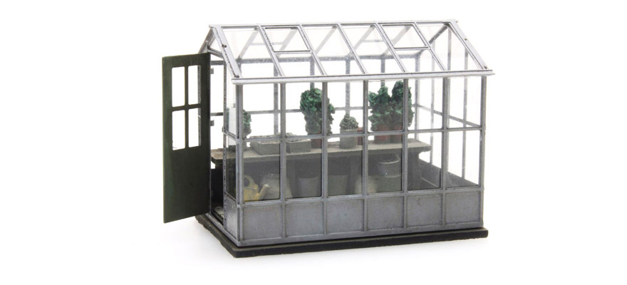 Serre H0 1:87 Modèle fini en résine, peint Artitec 387.284  