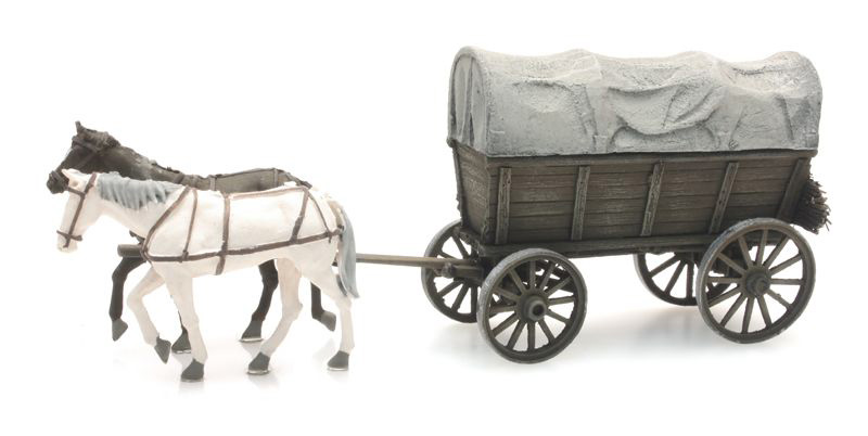 Camion à bâche H0 1:87 Modèle fini en résine, peint Artitec 387.285  