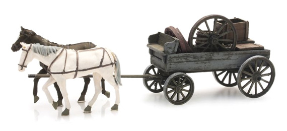 Wagon plat avec chargement H0 1:87 Modèle fini en résine, peint Artitec 387.286  