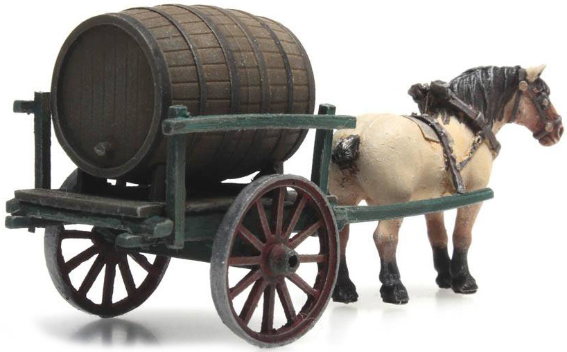 Chariot à bière H0 1:87 Modèle fini en résine, peint Artitec 387.288  