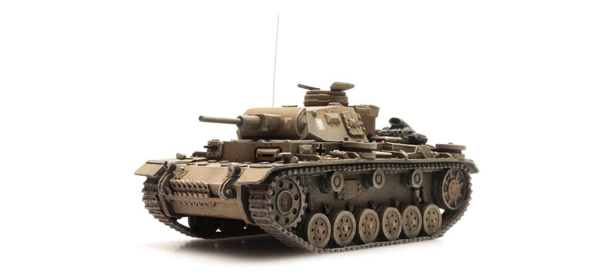 WM Pzkw III version G AFRIKA H0 1:87 Modèle fini en résine, peint Artitec 387.306  