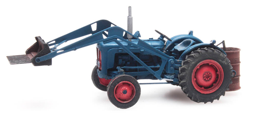 Tracteur Ford avec chargeur frontal H0 1:87 Modèle fini en résine, peint Artitec 387.313  