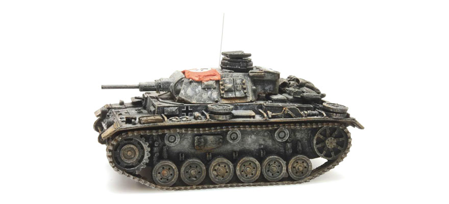WM pzkw III ausf H hiver H0 1:87 Modèle fini en résine, peint Artitec 387.314  