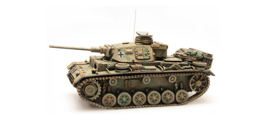 WM Pzkw III Ausf L camouflage H0 1:87 Modèle fini en résine, peint Artitec 387.316  