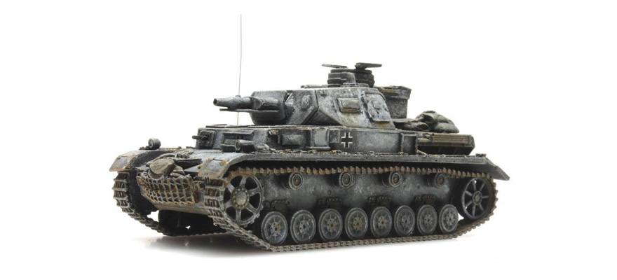 WM pzkw IV ausf D hiver H0 1:87 Modèle fini en résine, peint Artitec 387.319  