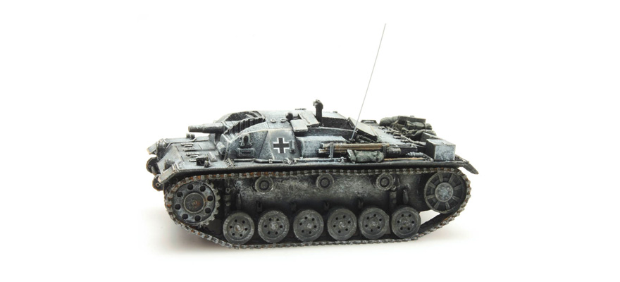 WM Stug III ausf A-2 Hiver H0 1:87 Modèle fini en résine, peint Artitec 387.322  