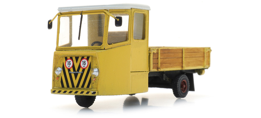 Camion à plateau Spijkstaal H0 1:87 Modèle fini en résine, peint Artitec 387.334  