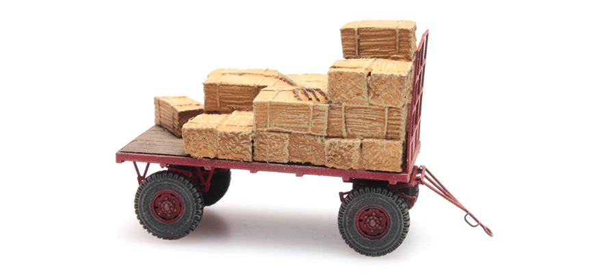 Remorque en paille H0 1:87 Modèle fini en résine, peint Artitec 387.348  