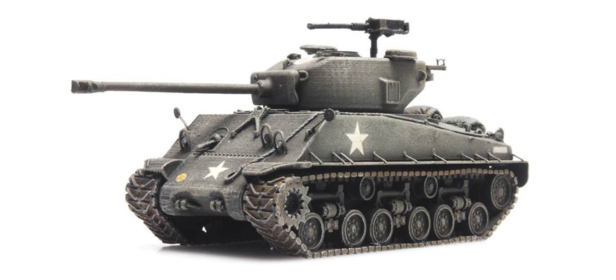 US Sherman M4A3 E8 H0 1:87 Modèle fini en résine, peint Artitec 387.359  