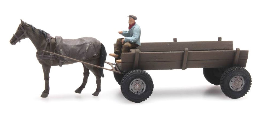 Chariot Panje H0 1:87 Modèle fini en résine, peint Artitec 387.361  