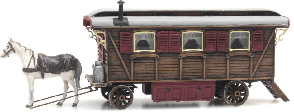 Caravane (fête foraine ou cirque) H0 1:87 Modèle fini en résine, peint Artitec 387.368  