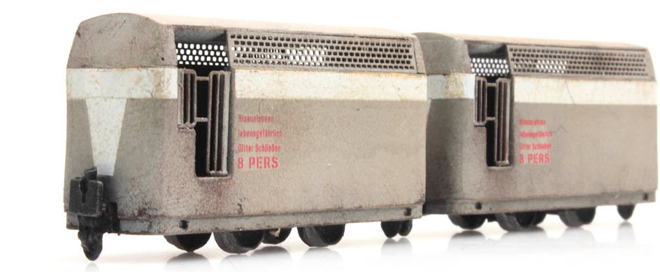 Chemin de fer minier voiture de voyageurs H0 1:87 Modèle fini en résine, peint Artitec 387.373  