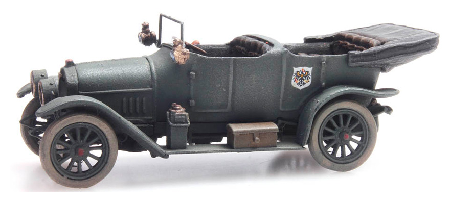 WW I Audi 10/28 CV H0 1:87 Modèle fini en résine, peint Artitec 387.382  