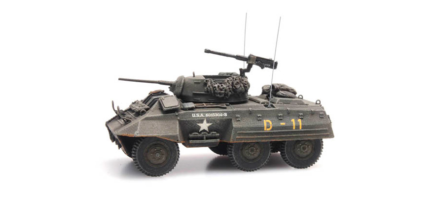 US M8 Armoured car H0 1:87 Modèle fini en résine, peint Artitec 387.388  