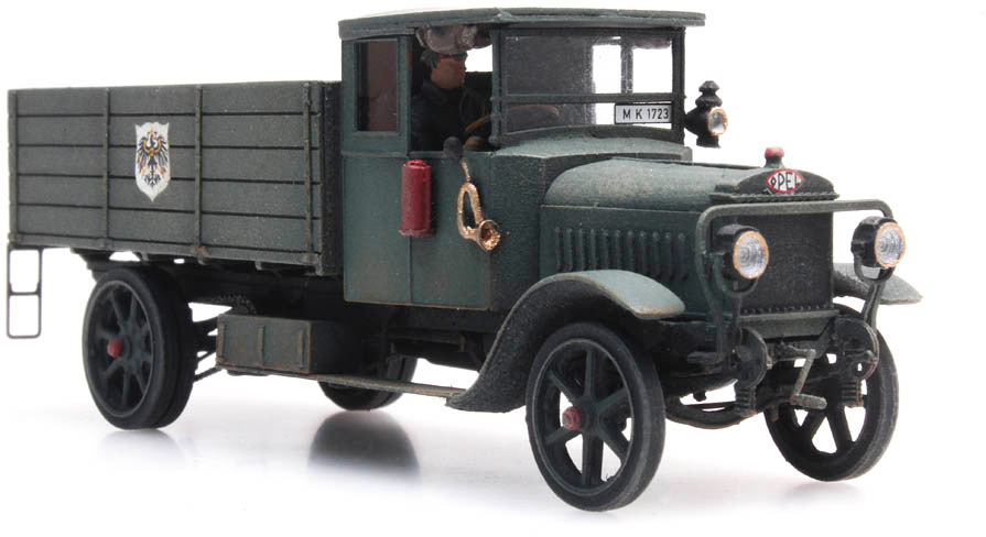 WW I Camion subventionné Opel H0 1:87 Modèle fini en résine, peint Artitec 387.391  