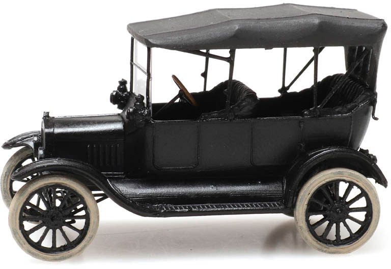 T-Ford Touring Capote fermée H0 1:87 Modèle fini en résine, peint Artitec 387.415  