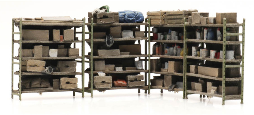 4 supports H0 1:87 Modèle fini en résine, peint Artitec 387.434  