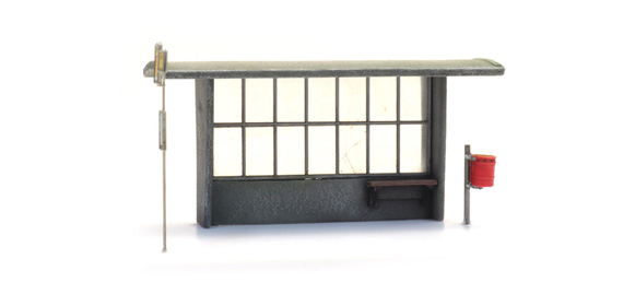 Arrêt de bus des années 60 à aujourd'hui H0 1:87 Modèle fini en résine, peint Artitec 387.453  