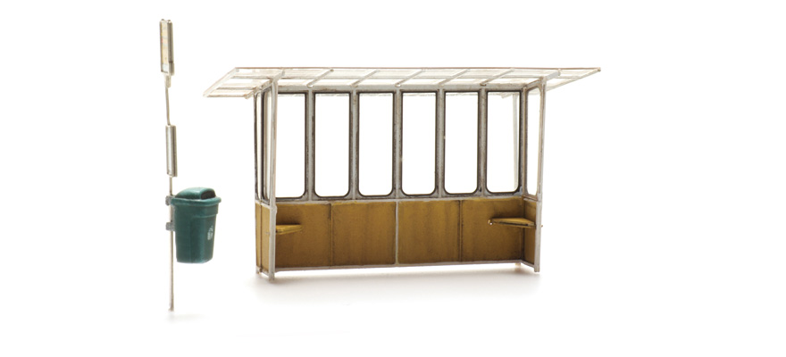 Abribus de l'est des Pays-Bas H0 1:87 Modèle fini en résine, peint Artitec 387.455  