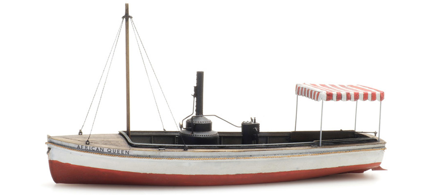 Bateau à vapeur Ligne de flottaison (109mm) H0 1:87 Modèle fini en résine, peint Artitec 387.461  