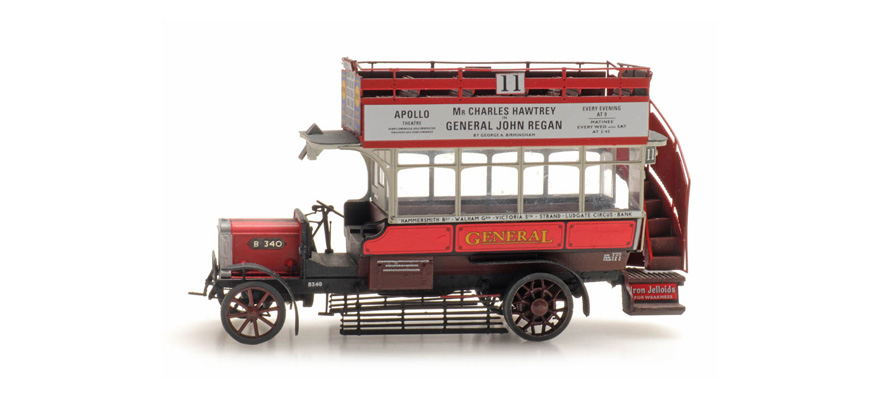 Omnibus de type B H0 1:87 Modèle fini en résine, peint Artitec 387.462  