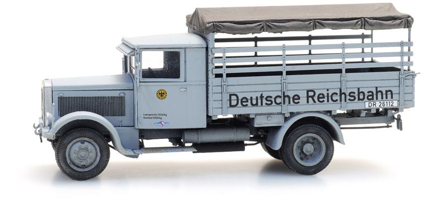 Hansa Lloyd Merkur Deutsche Reichsbahn H0 1:87 Modèle fini en résine, peint Artitec 387.463  
